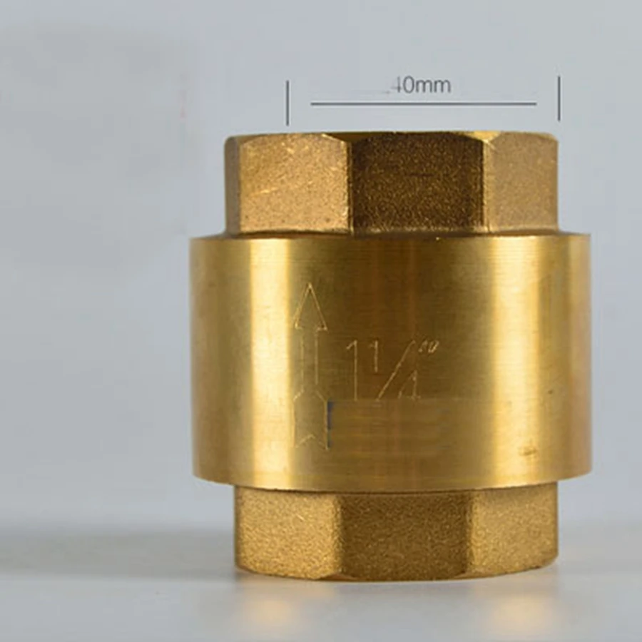 DN32 G 1-1/4" BSPP Female Thread Brass Spring Check Valve One Way Thickneess 3.1mm Height 62mm
DN32 G 1-1/4" BSPP Female Thread Brass Spring Check Valve One Way Thickneess 3.1mm Height 62mm