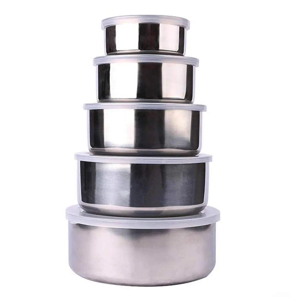 5 Pcs BPA Free Stainless Steel Food Storage Bowl with Lid Home Kitchen Accessories FP8
5 Pcs BPA Free Stainless Steel Food Storage Bowl with Lid Home Kitchen Accessories FP8