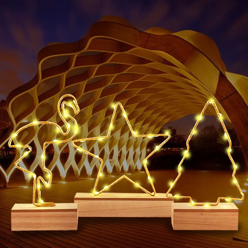 Hot Sale Wrought Iron Flamingo /Star /tree Wooden Base Night Light Creative LED Night Table Lamp Home Ornaments Desk Decor Kids
Hot Sale Wrought Iron Flamingo /Star /tree Wooden Base Night Light Creative LED Night Table Lamp Home Ornaments Desk Decor Kids