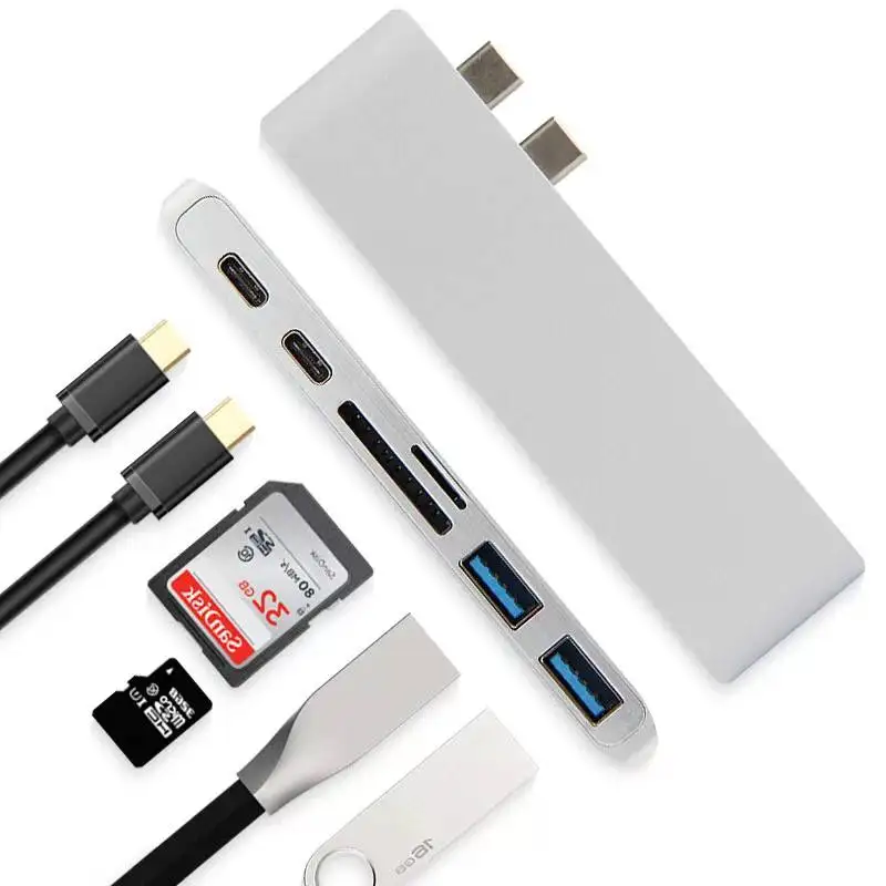 USB-концентратор 6 в 1 два порта USB | Электроника