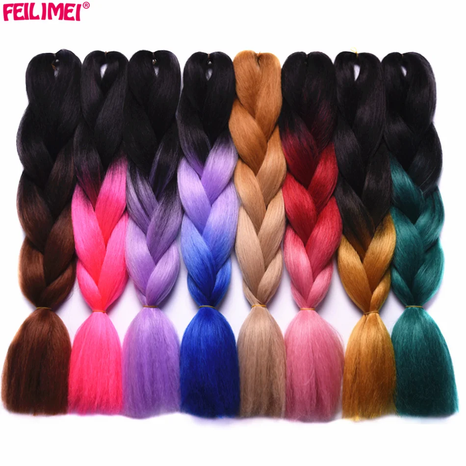 Feilimei Ombre Gray Braiding Hair Extensions Synthetic Jumbo Braids 100g/pc Green/Purple/Blue/Blonde/Pink Crochet Hair Bundles
Feilimei Ombre Gray Braiding Hair Extensions Synthetic Jumbo Braids 100g/pc Green/Purple/Blue/Blonde/Pink Crochet Hair Bundles