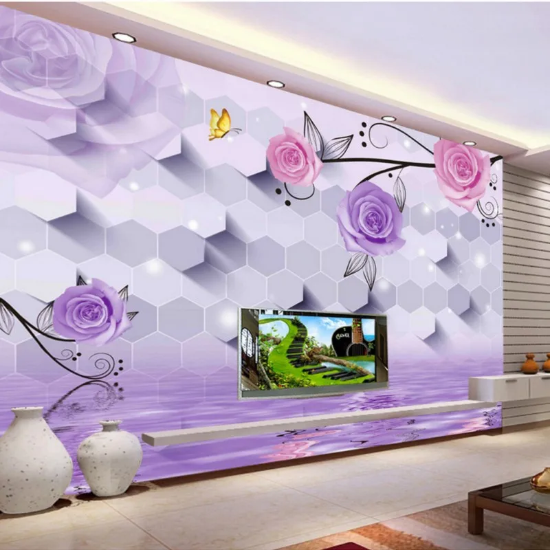 Custom mural Stereo Purple Rose Floral Background 3d Wall mural Living Room Restaurant Decorative wallpaper
Custom mural Stereo Purple Rose Floral Background 3d Wall mural Living Room Restaurant Decorative wallpaper