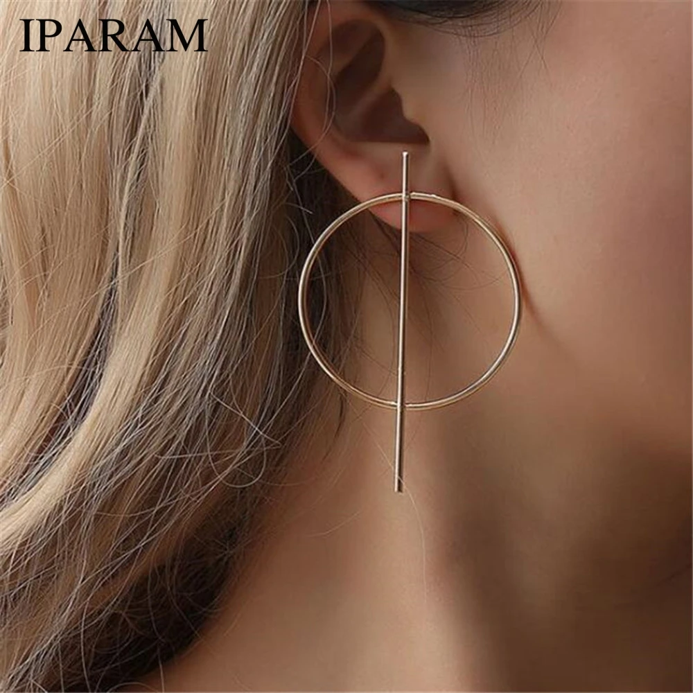 IPARAM Personality Exaggerated Geometry Big Circle Earrings Female Punk Glamour Fashion Gold Silver Color Earrings Jewelry
IPARAM Personality Exaggerated Geometry Big Circle Earrings Female Punk Glamour Fashion Gold Silver Color Earrings Jewelry