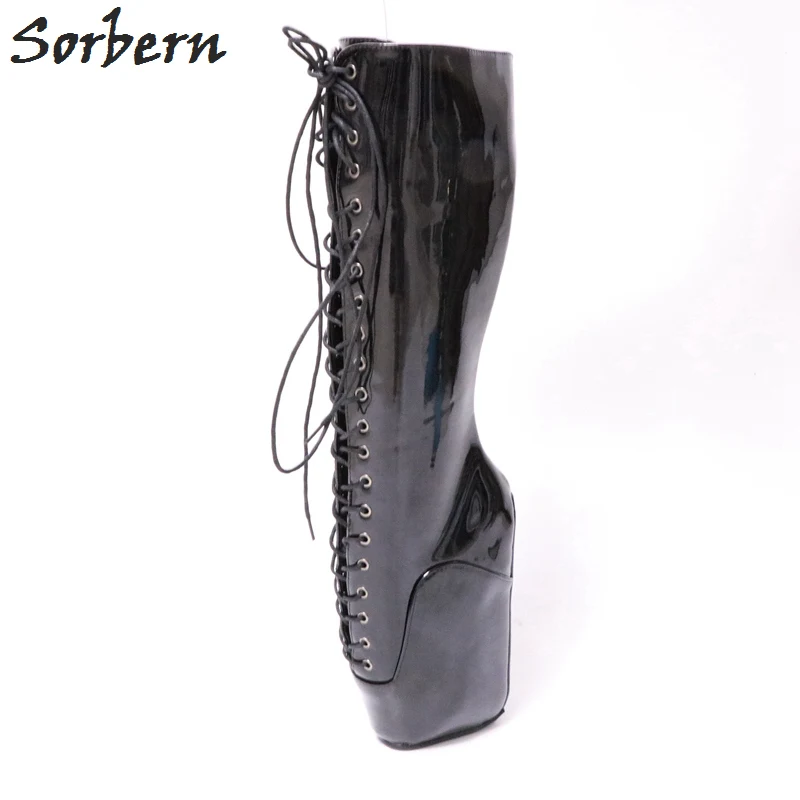 Sorbern Black Shiny Knee High Boots For Women Ballet Heels Sexy Fetish Shoes Patent Boots Woman Shoes Autumn Winter 2018 New
Sorbern Black Shiny Knee High Boots For Women Ballet Heels Sexy Fetish Shoes Patent Boots Woman Shoes Autumn Winter 2018 New