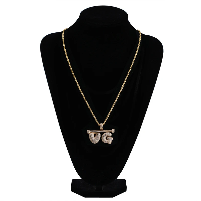 Bubble Letters Name Pendants Necklaces Men's Zircon Hip Hop Jewelry with 24" Gold Color Twist Chain
Bubble Letters Name Pendants Necklaces Men's Zircon Hip Hop Jewelry with 24" Gold Color Twist Chain
