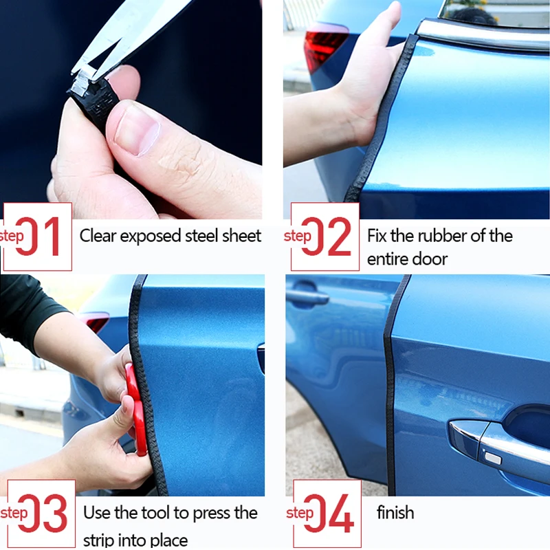 Защитная полоска от царапин на двери автомобиля 2/5/10 м
