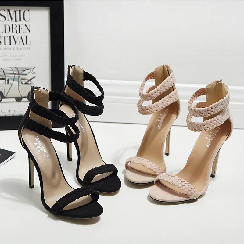 2018 New style women shoes pumps high heels belt braided foot Ring with thin heel sandals
2018 New style women shoes pumps high heels belt braided foot Ring with thin heel sandals