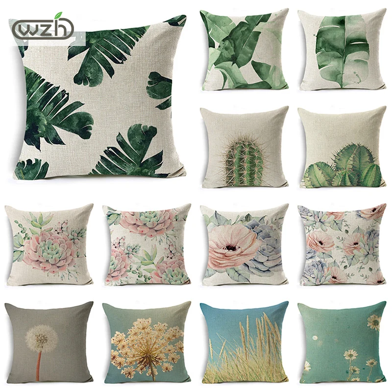 WZH Palm Leaf Cushion Cover 45x45cm Linen Decorative Pillow Cover Sofa Bed Pillow Case
WZH Palm Leaf Cushion Cover 45x45cm Linen Decorative Pillow Cover Sofa Bed Pillow Case