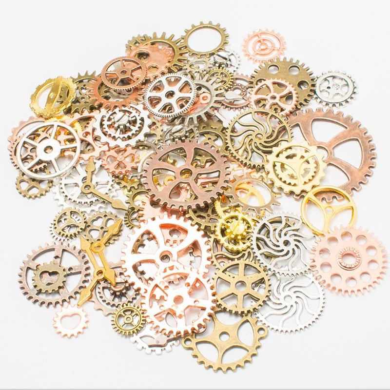 2019 New 100g mixed color golden/silver color Gear alloy DIY accessories and accessories for mixed steam punk charms Q32
2019 New 100g mixed color golden/silver color Gear alloy DIY accessories and accessories for mixed steam punk charms Q32