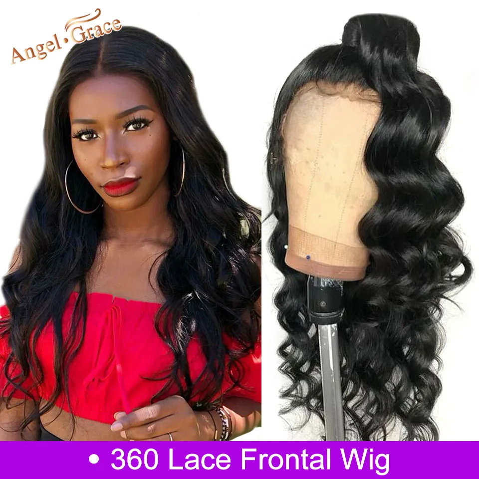 Angel Grace Hair Brazilian Body Wave 360 Lace Frontal Wig Human Hair Extensions Pre Plucked With Baby Hair Remy Hair for Women
Angel Grace Hair Brazilian Body Wave 360 Lace Frontal Wig Human Hair Extensions Pre Plucked With Baby Hair Remy Hair for Women