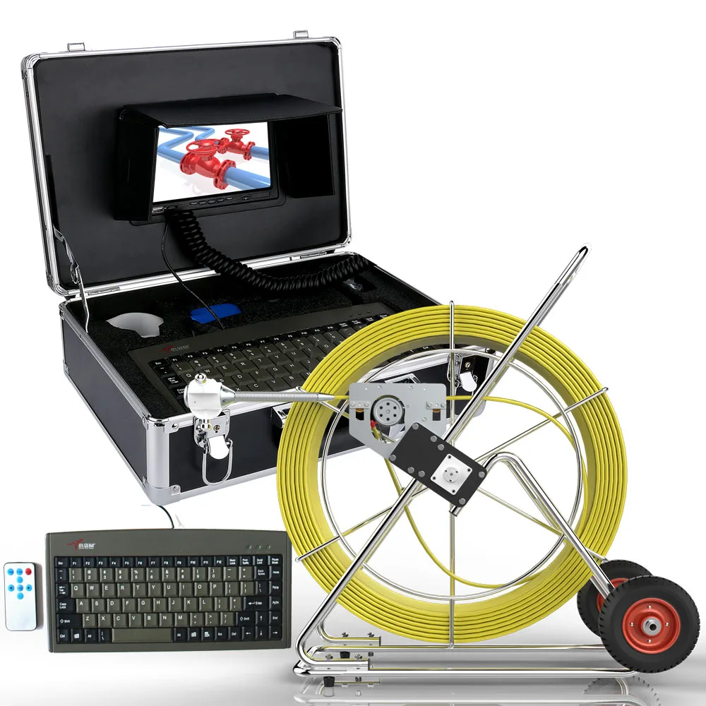 100M Sewer Waterproof Camera Pipe Pipeline Drain Inspection System 7"LCD DVR with length counter & keyboard
100M Sewer Waterproof Camera Pipe Pipeline Drain Inspection System 7"LCD DVR with length counter & keyboard