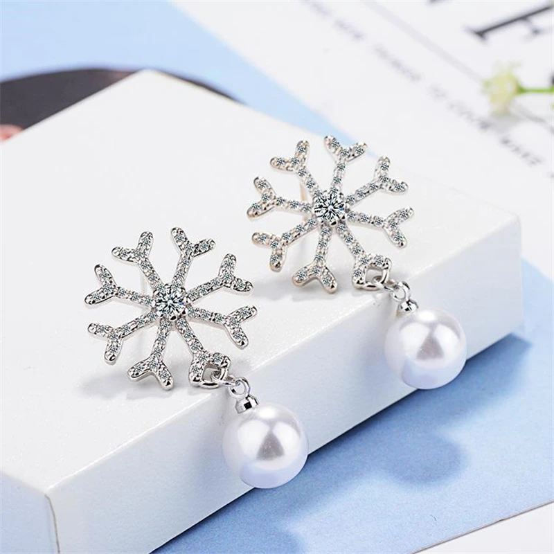 KOFSAC New Luxury Crystal Silver 925 Earring Micro Studded With Austrian Rhinestones Pearl Stud Earrings For Women Fine Jewelry
KOFSAC New Luxury Crystal Silver 925 Earring Micro Studded With Austrian Rhinestones Pearl Stud Earrings For Women Fine Jewelry