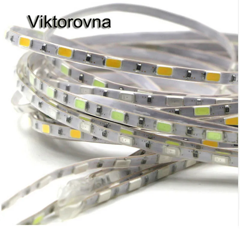 

Ultra Bright 5mm Width 5630 5730 SMD flexible led strip light 60led/m DC12V IP67 Tube Waterproof tape lamp string Light white