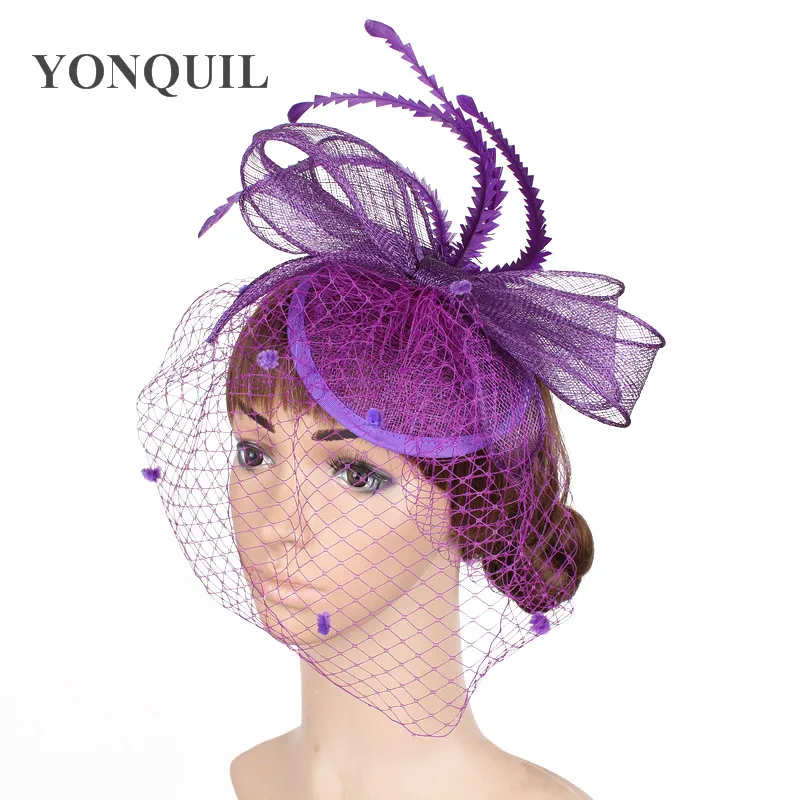 Vintage Church Fedora Hat Hair Accessories Birdcage Veil Chapeau With Loops Sinamay Fascinator Headbands Headwear Wedding SYF248
Vintage Church Fedora Hat Hair Accessories Birdcage Veil Chapeau With Loops Sinamay Fascinator Headbands Headwear Wedding SYF248