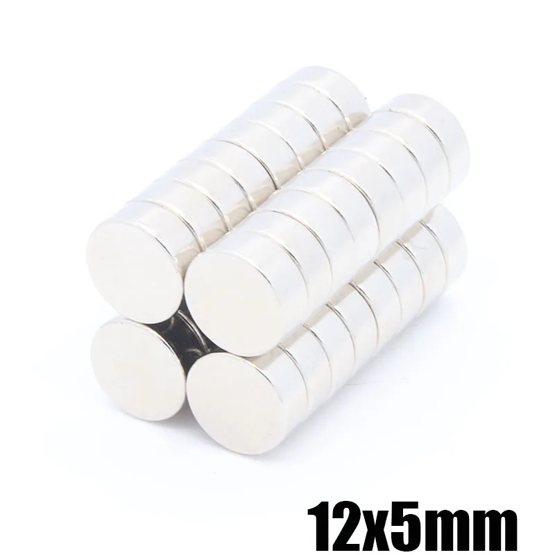 

50Pcs 12x5 mm Neodymium permanent Magnet Wholesale 12x5mm Disc Round Strong Rare Earth Magnets 12*5mm NEW Art Craft Connection