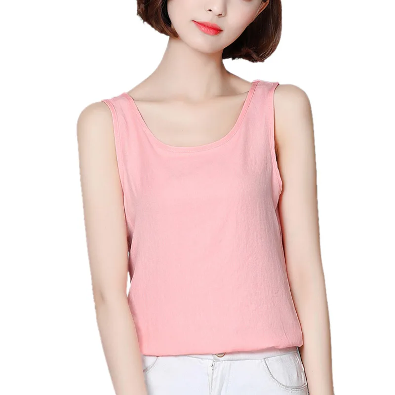 Korean Slim Solid Color Office Ladies Cotton Blend Summer Tops For Women 2019 Elegant O-Neck Tank Tops Women Shirts Large Size
Korean Slim Solid Color Office Ladies Cotton Blend Summer Tops For Women 2019 Elegant O-Neck Tank Tops Women Shirts Large Size