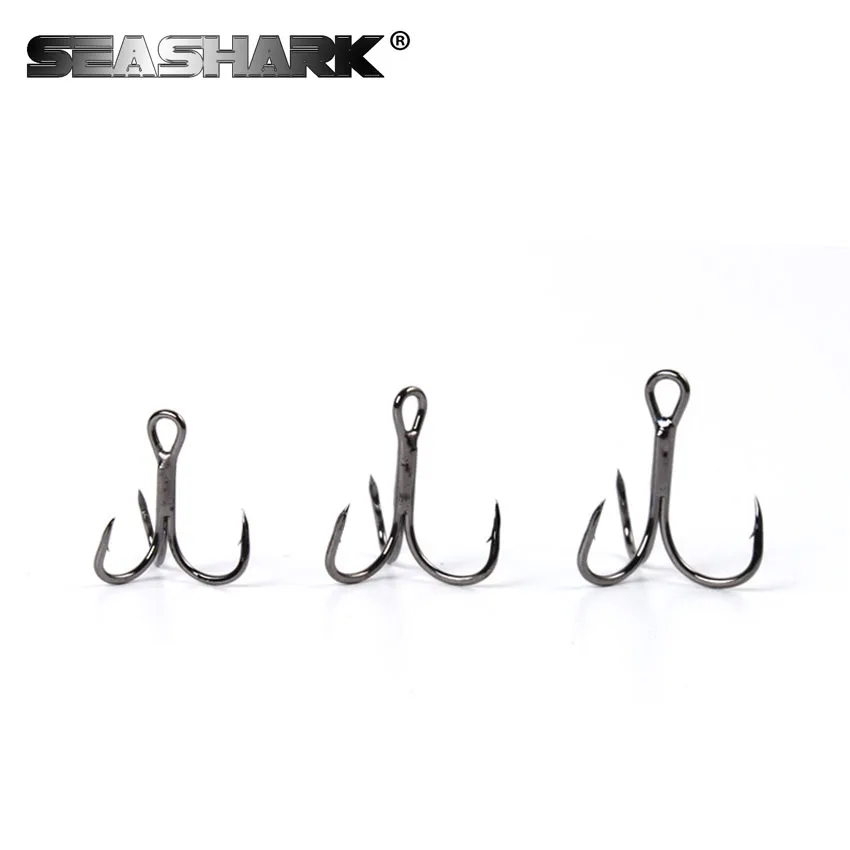SEASHARK 30 шт./компл. 20 крючки черный никель Экстра резкое рыболовные приманки блесны