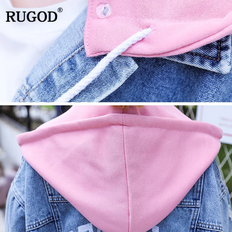 Женская винтажная куртка RUGOD свободная однобортная с потертостями и отложным