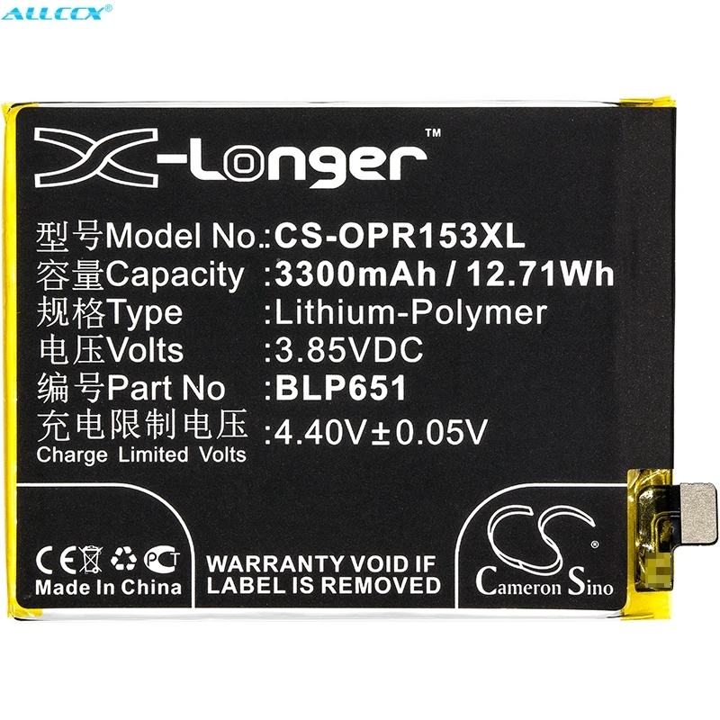Аккумулятор Cameron Sino, 3300 мАч, для OPPO PAAM00, PAAT00, R15 DME 4G +, R15 Dream Mirror, R15 Dream Mirror Edition
Аккумулятор Cameron Sino, 3300 мАч, для OPPO PAAM00, PAAT00, R15 DME 4G +, R15 Dream Mirror, R15 Dream Mirror Edition