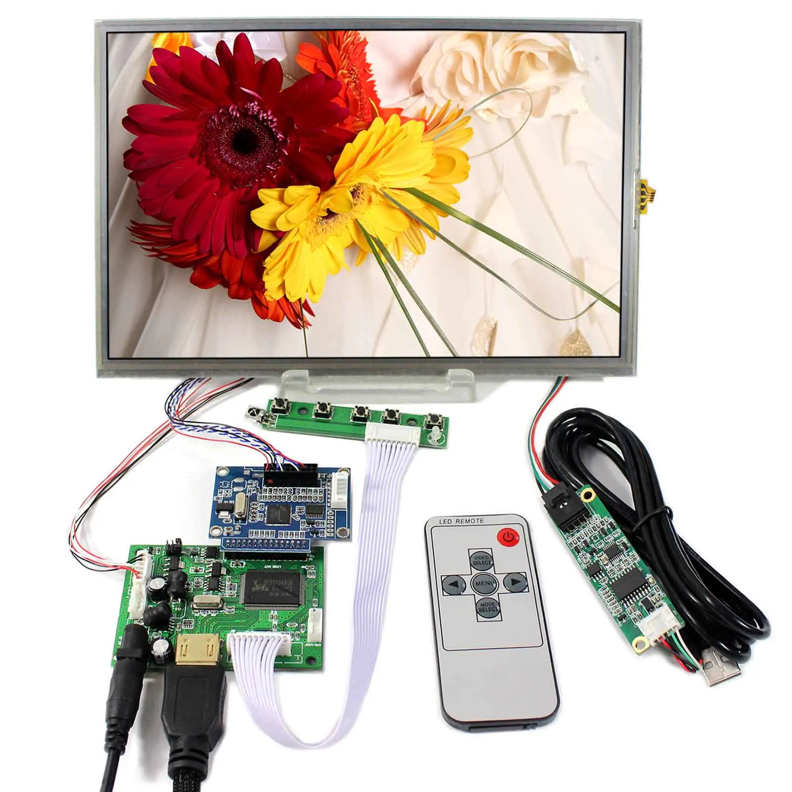 10.1" B101UAN01.A 10.1inch 1920X1200 LCD screen With Resistive Touch Panel +HD MI LCD Controller Board
10.1" B101UAN01.A 10.1inch 1920X1200 LCD screen With Resistive Touch Panel +HD MI LCD Controller Board