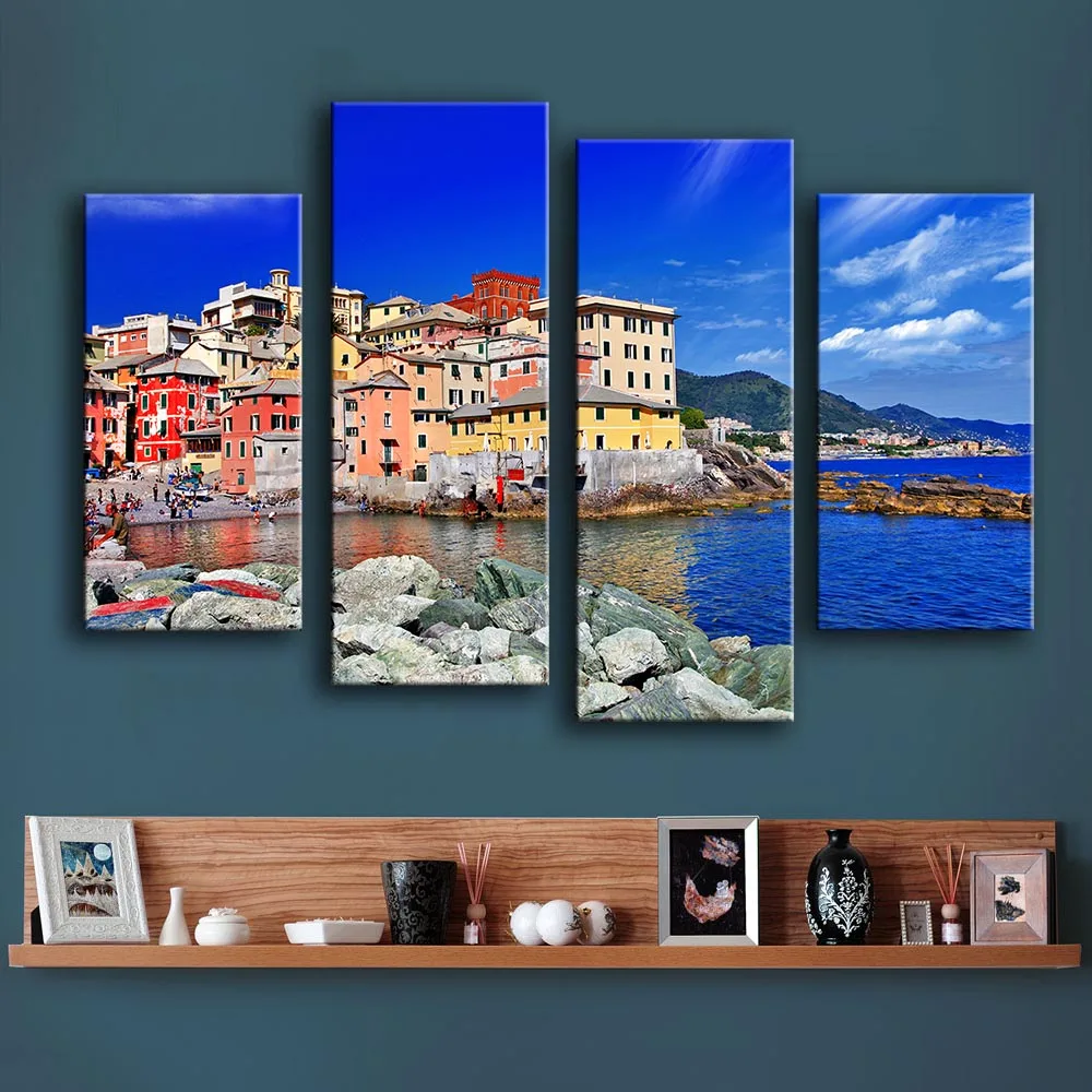 4 шт. Декоративная Настенная картина Genova Liguria|print on canvas|wall picturesdecorative prints |