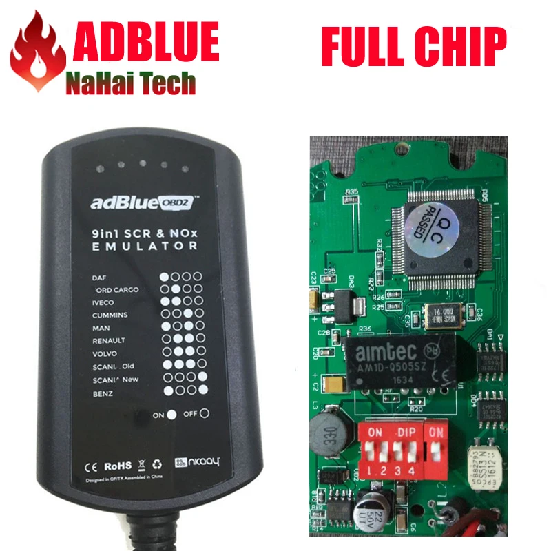 Полный чип Adblue Эмулятор 9 в 1 обновленный от 8 эмулятор AdBlue для мультибрендового