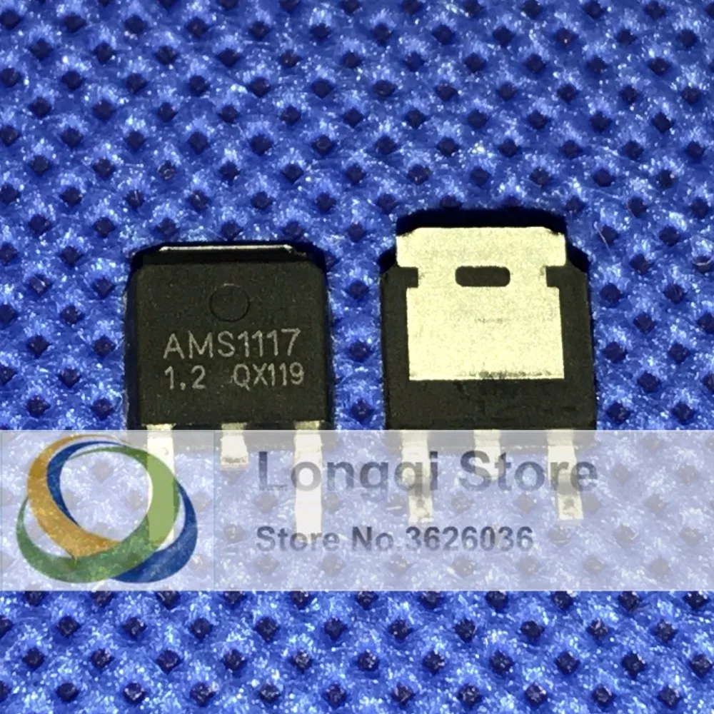 10PCS AMS1117-1.2V 1117-1.2V TO-252 SOT-252 1117-1.2 1.2V 1A Adjustable Fixed Low Dropout Linear Regulator