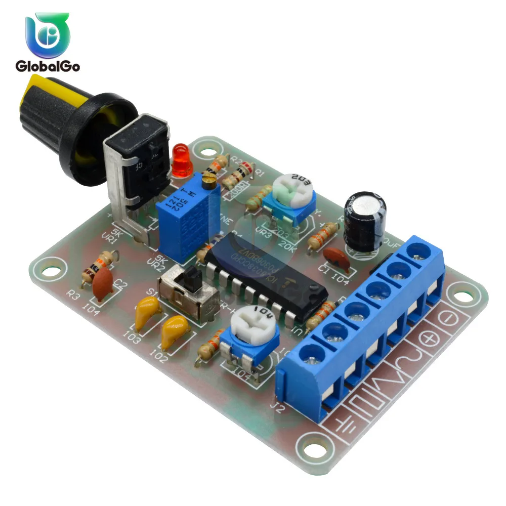 ICL8038 Monolithic Function Signal Generator Module DIY Kit Sine Square Triangle Adjustable Switch Button 50-5KHz
ICL8038 Monolithic Function Signal Generator Module DIY Kit Sine Square Triangle Adjustable Switch Button 50-5KHz