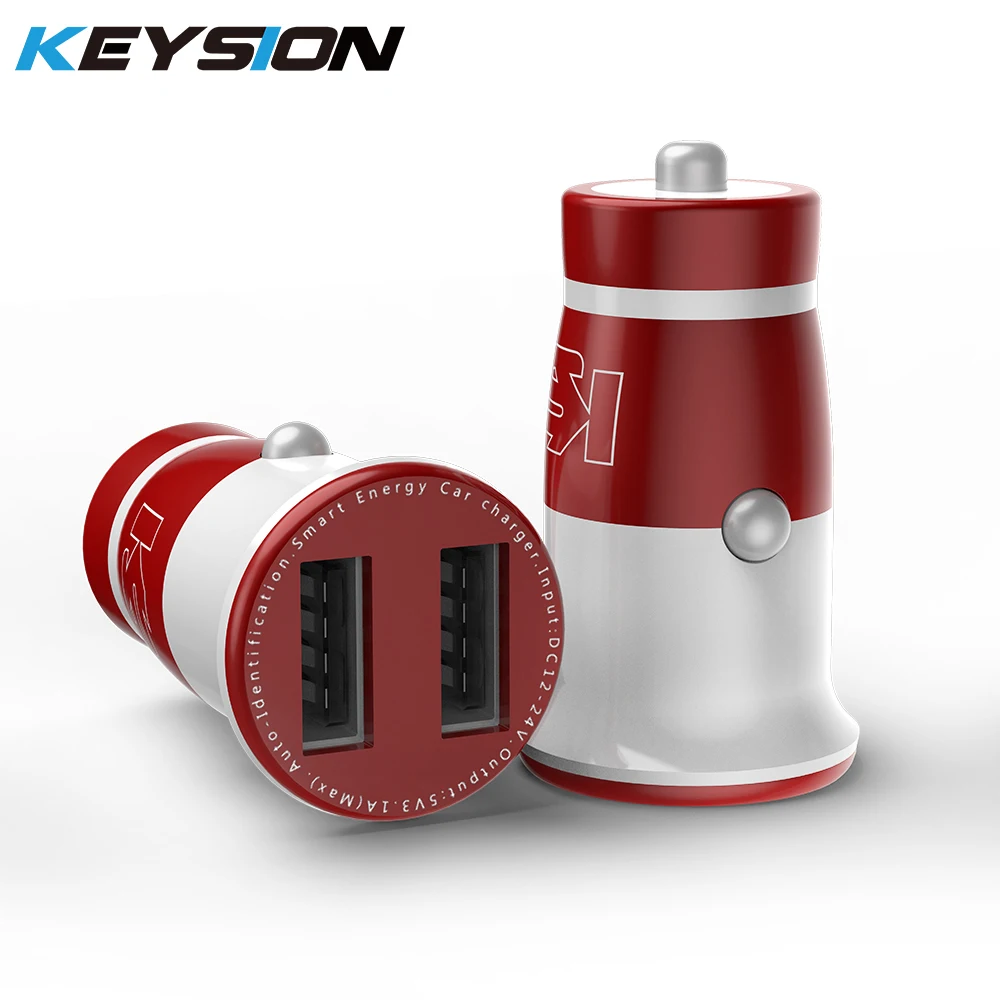 KEYSION Mini 3.1A USB Автомобильное зарядное устройство двойное быстрое для мобильного