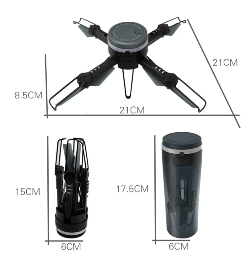 Family WIFI Remote Monitoring 720P Camera FPV RC Drone Toy 100M Cup Shape Folding Real Time Aerial Raio control Quadcopter
Family WIFI Remote Monitoring 720P Camera FPV RC Drone Toy 100M Cup Shape Folding Real Time Aerial Raio control Quadcopter