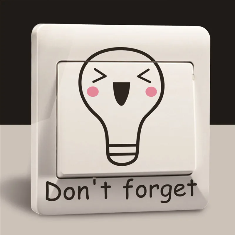 Cartoon Don't Forget Turn Off The Light Wall Sticker Switch Decor Remind Decals living room bedroom wall art decor switch decals
Cartoon Don't Forget Turn Off The Light Wall Sticker Switch Decor Remind Decals living room bedroom wall art decor switch decals