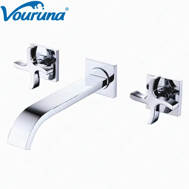 Vouruna Wall Mounted Bathroom Sink Faucet Built-in Wash Basin Mixer Taps Solid Brass Chrome Finish
Vouruna Wall Mounted Bathroom Sink Faucet Built-in Wash Basin Mixer Taps Solid Brass Chrome Finish