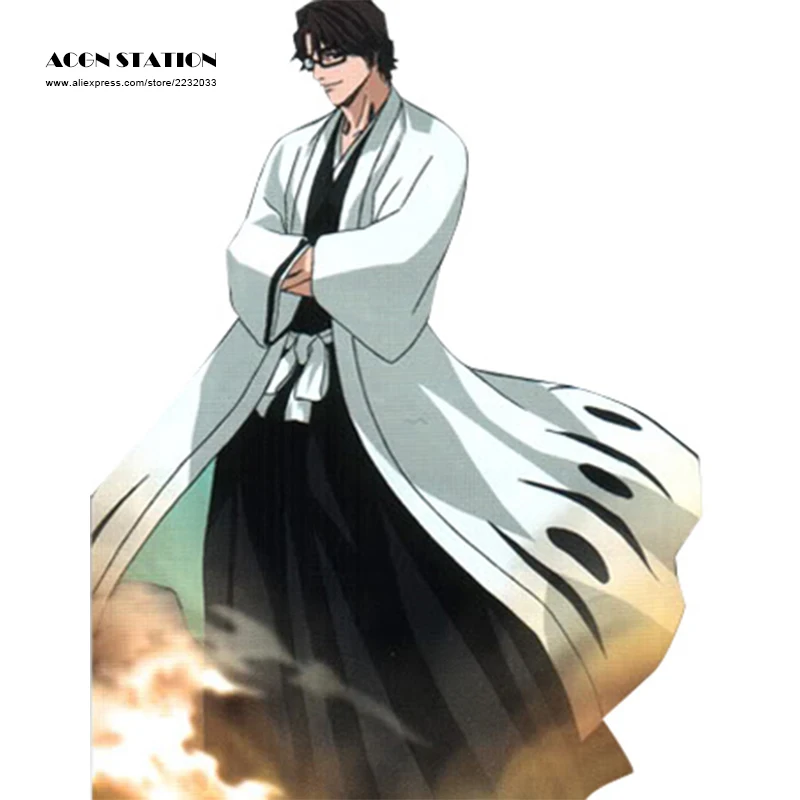 

Customs Halloween Death Bleach 5th Division Captain Aizen Sousuke Cosplay Costum Men's Uniform Suit Any Size Free Shipping