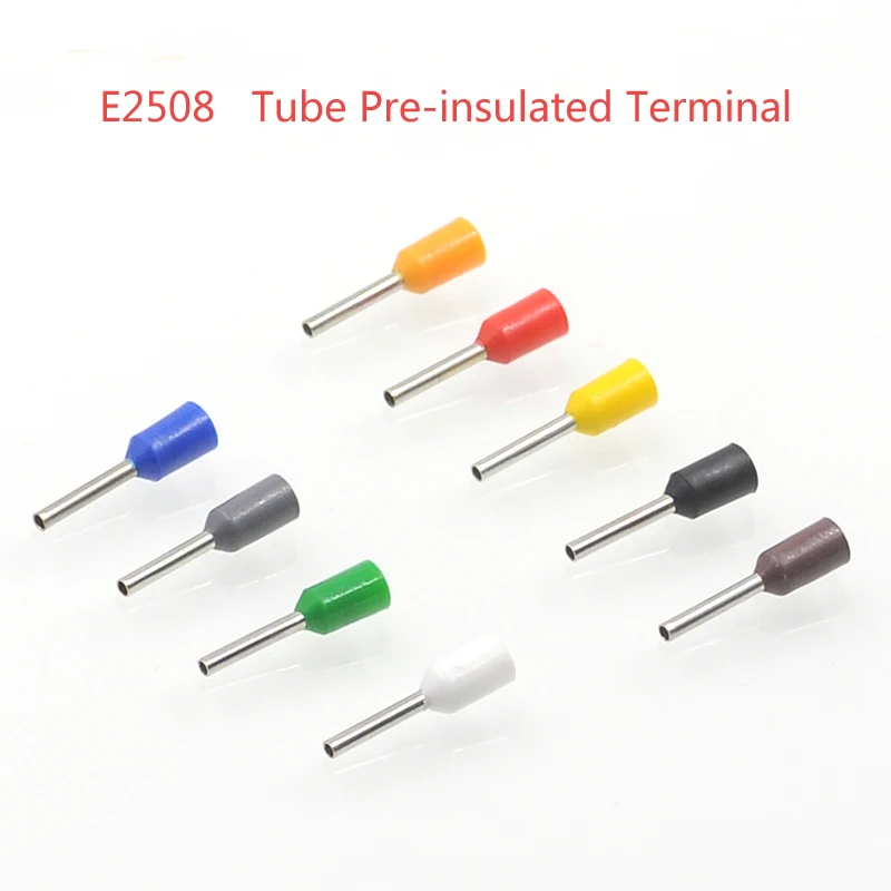 100/200Pcs Tube Insutated Crimp Terminal Cord End Terminals Electrical Wire Connector E2508 Cable Ferrules VE 14AWG 2.5mm2
100/200Pcs Tube Insutated Crimp Terminal Cord End Terminals Electrical Wire Connector E2508 Cable Ferrules VE 14AWG 2.5mm2