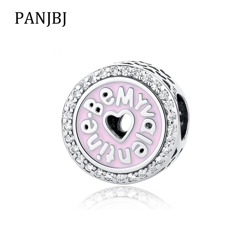 New 100% 925 Sterling Silver Bead Charm Clear CZ Be My Valentine Enamel Charms Fit Women Bracelet Necklace DIY Jewelry
New 100% 925 Sterling Silver Bead Charm Clear CZ Be My Valentine Enamel Charms Fit Women Bracelet Necklace DIY Jewelry