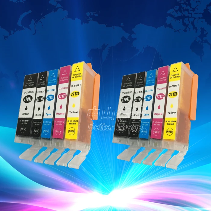 INK WAY 10 Pack PGI-270BK CLI-271 C M Y Replacement ink cartridge with chip,free shipping
INK WAY 10 Pack PGI-270BK CLI-271 C M Y Replacement ink cartridge with chip,free shipping