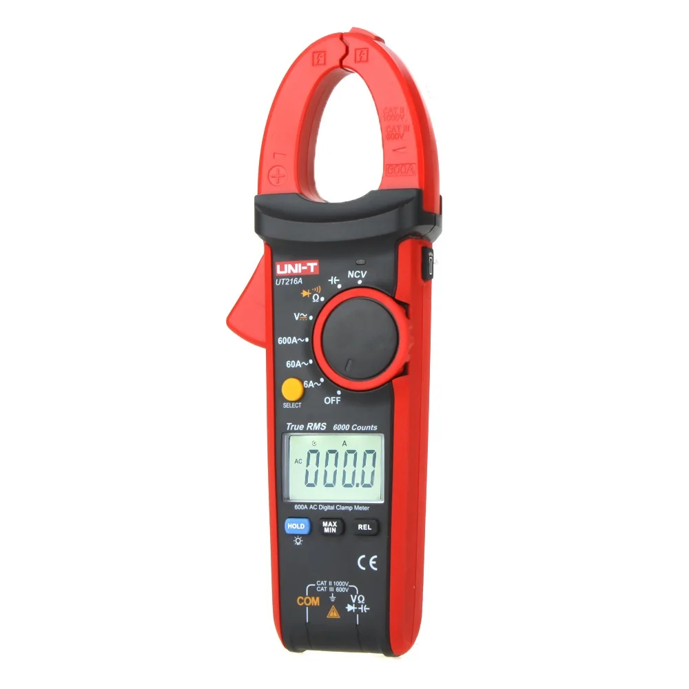 Mini True RMS Digital Clamp Meters UNI-T UT216A Auto Range 600A Multimeters AC Voltage Current Tongs Testers Diagnostic-tools
Mini True RMS Digital Clamp Meters UNI-T UT216A Auto Range 600A Multimeters AC Voltage Current Tongs Testers Diagnostic-tools