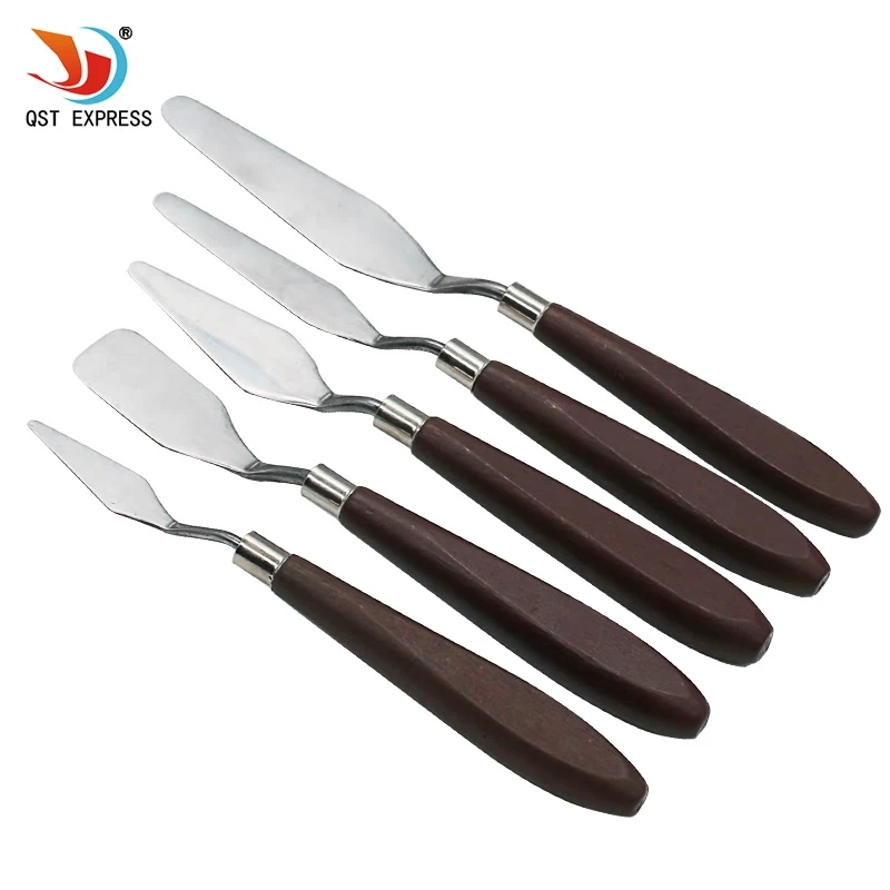 5 шт. набор ножей из нержавеющей стали с деревянной ручкой|for tools|scraper knifetool set |
