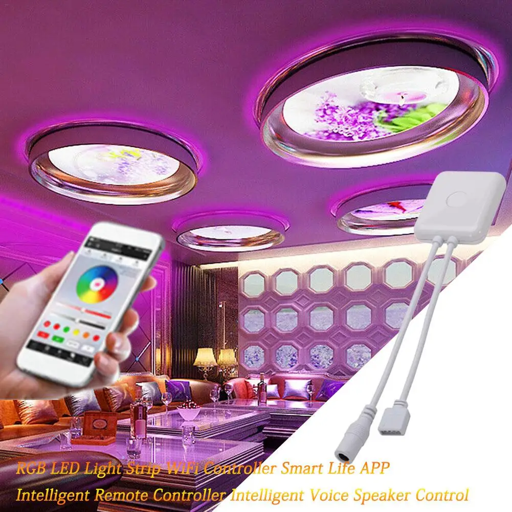 RGB LED Light Strip WiFi Controller Smart Life APP Intelligent Remote Controller Intelligent Voice Speaker Control
RGB LED Light Strip WiFi Controller Smart Life APP Intelligent Remote Controller Intelligent Voice Speaker Control