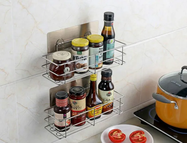 Magic Sticker Stainless Steel Bathroom Shower Caddy Basket Kitchen Spice Rack Storage Organizer Shelf Household Items
Magic Sticker Stainless Steel Bathroom Shower Caddy Basket Kitchen Spice Rack Storage Organizer Shelf Household Items