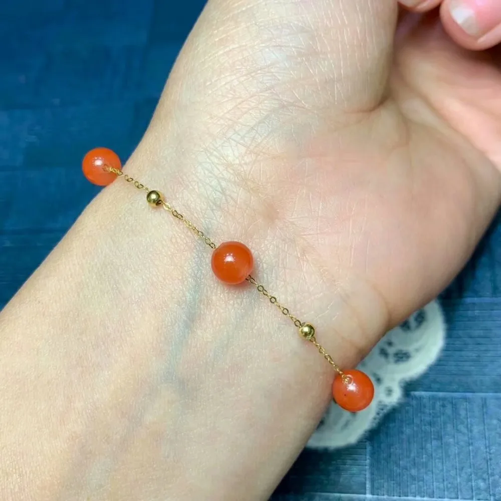 shilovem 18K yellow Gold real Natural south Red agate Bracelets fine Jewelry classic gift plant gift new myml6-07nh
shilovem 18K yellow Gold real Natural south Red agate Bracelets fine Jewelry classic gift plant gift new myml6-07nh