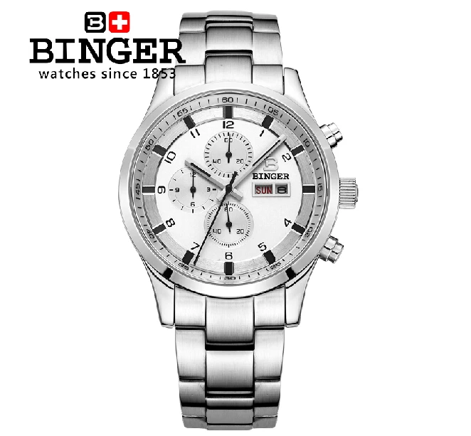Switzerland watches men luxury brand Wristwatches BINGER Quartz full stainless leather strap steel waterproof 300M BG-0403-2
Switzerland watches men luxury brand Wristwatches BINGER Quartz full stainless leather strap steel waterproof 300M BG-0403-2