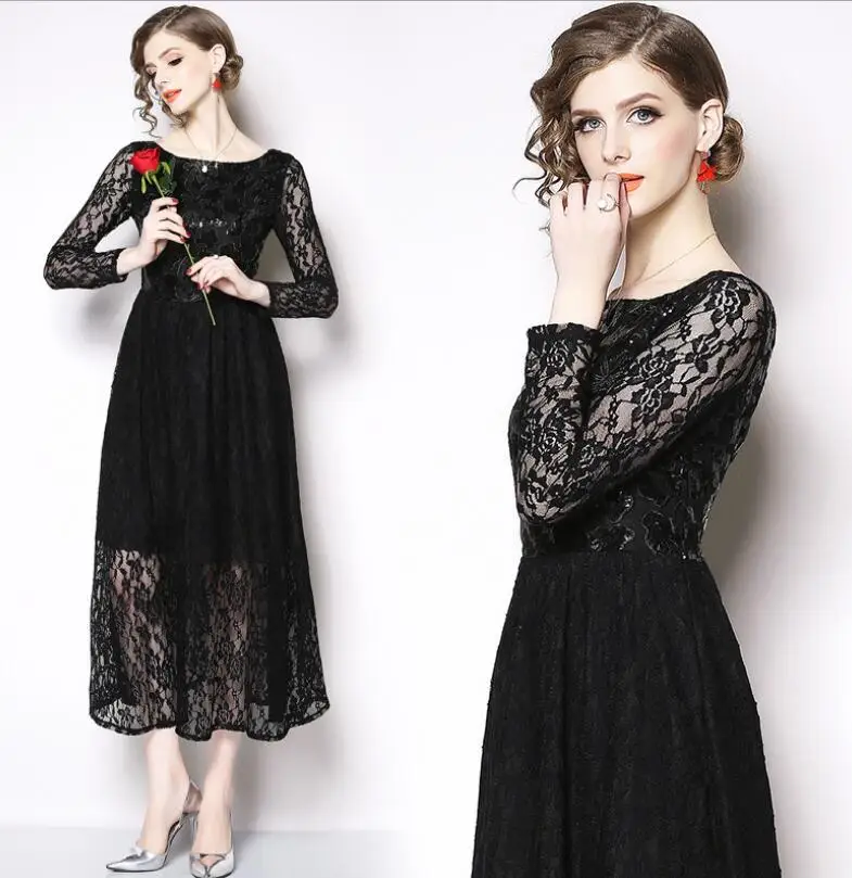 Ажурное кружевное платье 2XL 3XL, Новинка осени 2019, кружевное платье с вышивкой и длинным рукавом, милое повседневное женское платье в стиле бо...
Ажурное кружевное платье 2XL 3XL, Новинка осени 2019, кружевное платье с вышивкой и длинным рукавом, милое повседневное женское платье в стиле бо...