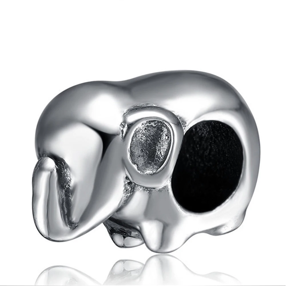 Женские серебряные бусины шармы Слон|silver charms|charm animal925 sterling silver charms |
