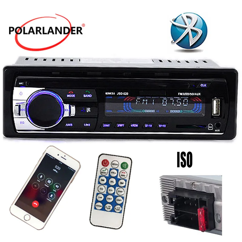 12V 1 din In DashCar радио bluetooth MP3 автомобильный аудио плеер в USB/SD MMC порт с дистанционным