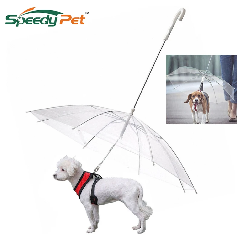High Quality Pet Umbrella Transparent Dog Umbrella with Leash Assembly for Rain Snow Protection Pet Dog Supplies 
High Quality Pet Umbrella Transparent Dog Umbrella with Leash Assembly for Rain Snow Protection Pet Dog Supplies