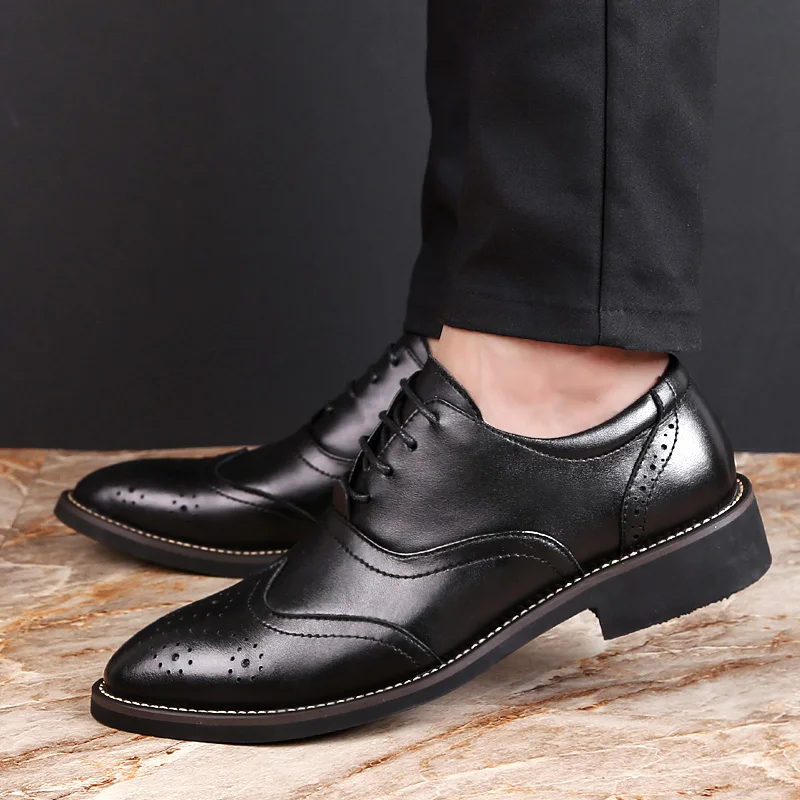 2018 Новое поступление мужская деловая обувь из натуральной кожи Повседневная