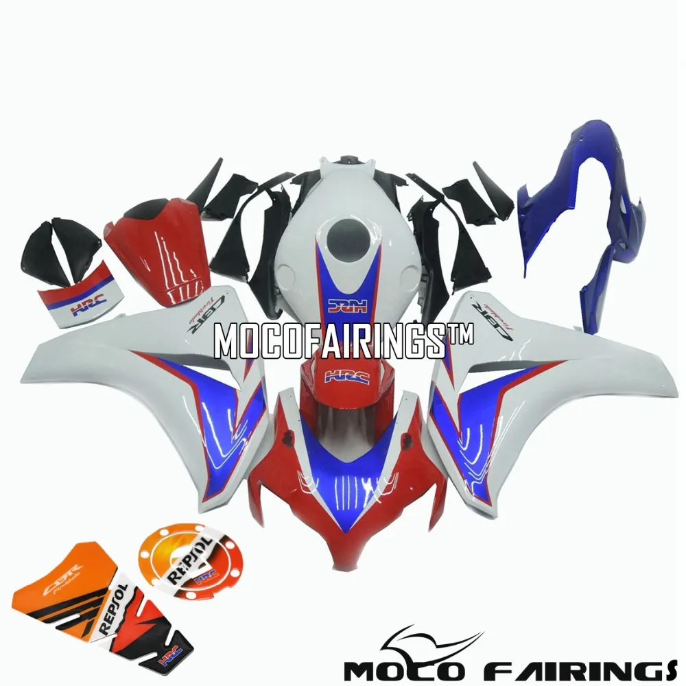 Complete Blue White Injection ABS Plastics Fairings For Honda HRC CBR1000 CBR1000RR 08 - 11 Year 2008 2009 2010 2011 Bodyworks
Complete Blue White Injection ABS Plastics Fairings For Honda HRC CBR1000 CBR1000RR 08 - 11 Year 2008 2009 2010 2011 Bodyworks