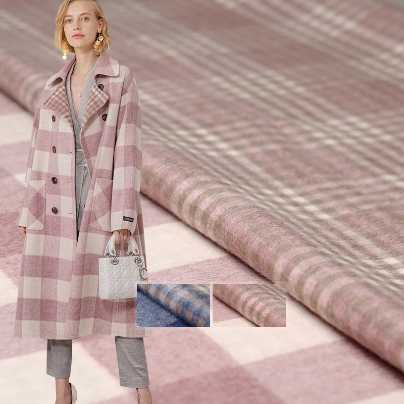 Pearlsilk 860g/m weight thicken double-side alpaca wool grid materials Winter overcoat DIY clothes fabrics
Pearlsilk 860g/m weight thicken double-side alpaca wool grid materials Winter overcoat DIY clothes fabrics