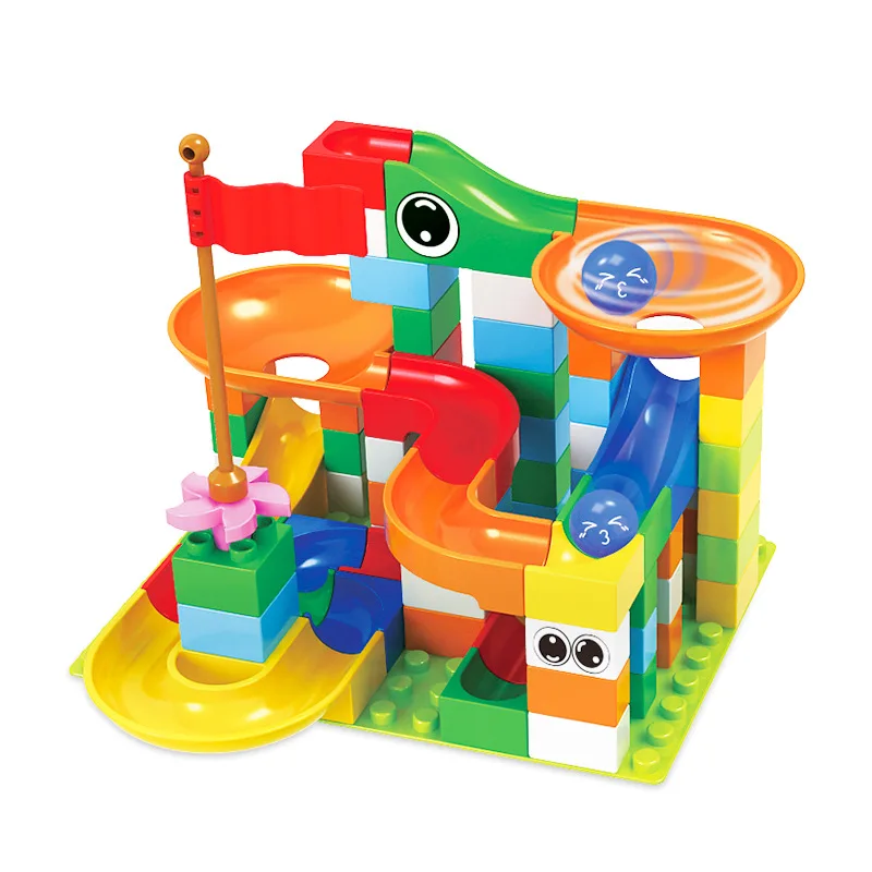 52-208PCS Marble Race Run Maze Ball Track Building Blocks Plastic Funnel Slide Big Size Bricks Compatible Duplo Block
52-208PCS Marble Race Run Maze Ball Track Building Blocks Plastic Funnel Slide Big Size Bricks Compatible Duplo Block